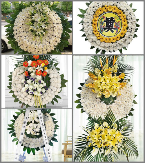 山东青岛平度市明村镇前小河子村花圈速递