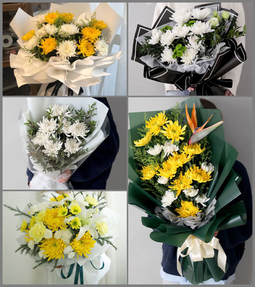 山东青岛平度市明村镇前小河子村白事花束代送